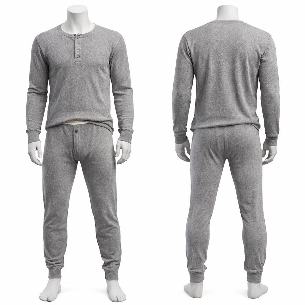 Fruit of the Loom Thermal Long Johns Mens XL Underwear XL Gray Thermal